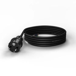 Connecting cable with straight plug IP44 3x1,5 H07RN-F 3mb black W-97213