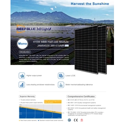 JA Solar Solar Panel 405W JAM54S30 405/MR BF