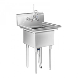 A sink, a 1-chamber gastronomic pool with a rim