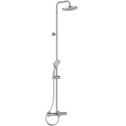 Stationary bathtub-shower system Ideal Standard Ceratherm T25, with Ø200 overhead and hand shower, chrome