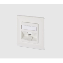 METZ CONNECT Keystone connection box, flush-mounted 1 Port unequipped pure white