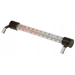 PVC GLASS WINDOW THERMOMETER 24CM BROWN