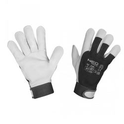 Work gloves,2121X, goatskin, velcro, size8", CE