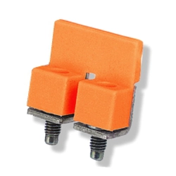 Cross-connector for terminal block Simet 18721128 Transverse connector Screwable Orange