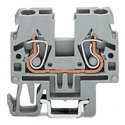 Feed-through terminal block Wago 870-911 Spring clamp connection Spring clamp connection Above DIN rail (top hat rail) 15 mm Thermoplastic