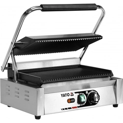 2200 W ribbed contact panini grill