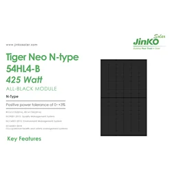 Jinko Tiger Neo N-type 54HL4-B 425 Watt Full Black FB