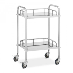 Laboratory trolley, 2 shelves 45 x 36 cm, stainless steel
