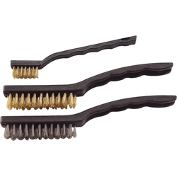 steel brushes, set of 3, 180mm, 2x225mm, Fe / BRASS, Fe, EXTOL CRAFT 1848