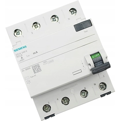 Residual current circuit breaker Siemens 4P 40A 0.1A