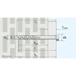 Arvex AST frame plug 10 x 320mm TORX 40