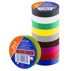 ELECTRIX insulating tape 211 PVC 19x20 multicolored RAINBOW 10szt SET