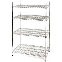 Chrome warehouse rack 4 shelves 1060x610x1800mm