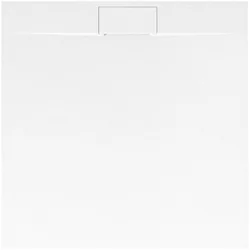 Basalt White shower tray 90x90