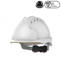 Safety Helmet JSP Evo3 with ventilation, adjustable White