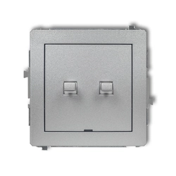 Venetian blind switch/-push button Karlik 7DWPUS-8 Metallic silver IP20