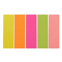 Paper bookmarks 5 colors 50x15 mm