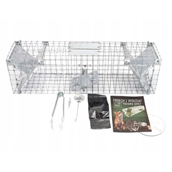 LIVE-TRAP CAGE WITH TWO ENTRANCES ANIMALS 65X17X20CM