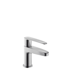 Tres Flat chrome washbasin mixer with automatic waste 20410301D