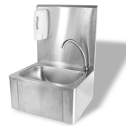 Sink, stainless steel hand sink, knee type touchless - Hendi 810309