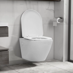 Lumarko Wall-mounted rimless toilet, ceramic, white