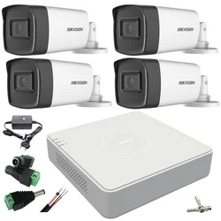 Hikvision Professional Surveillance System 4 Cameras 5MP Turbo HD IR 80