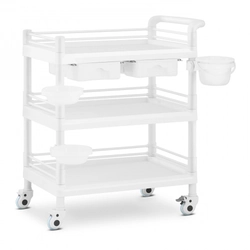 laboratory trolley,3 shelfs65 x46 cm +2 drawers