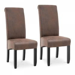 Čalouněná židle - hnědá - ekokoža - 2 ks.FROMM & amp; STARCK 10260165 STAR_CON_50