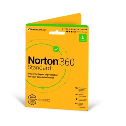 NORTON 360 STANDARD 10GB + VPN 1 UŽIVATEL PRO 1 ZAŘÍZENÍ NA 1 ROK- ELEKTRONICKÁ LICENCE