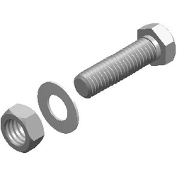 Hot-dip galvanized hex head bolt SMM8x16F