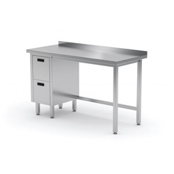 Stainless table with 2 drawers 170x70x85 | Polgast
