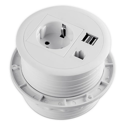 Spacetronik SPS-R1D4W round table top socket