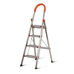 Ladder HERVIN EQUIPMENT, aluminum. household,4 steps, wide steps, ergonomic handle,1510 hmm,CL-ER4