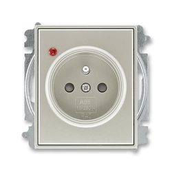 Screwless socket with surge protection, (5599E-A02357 32) (ABB, Time®, Time® Arbo, silver)