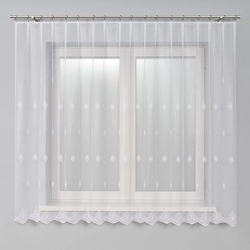Curtain white, fully embroidered, height 160 cm 024513