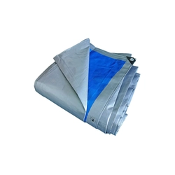 Tarpaulin with rings 180 g / mp, 6x 8 m, silver-blue, DSH 104107