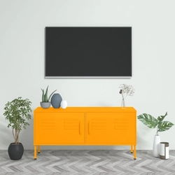 TV stand, mustard, 105x35x50 cm, steel