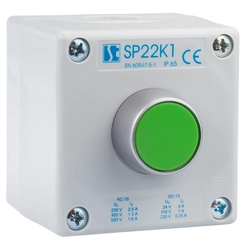 Kombinace ovládacích obvodů v krytu Spamel SP22K1\01-1 Šedá Plastický IP65