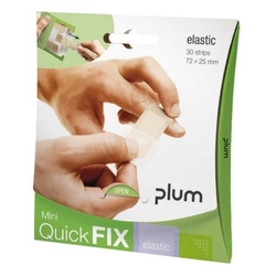 Švestkový QuickFix Mini uzamykatelný dávkovač lepicích náplastí s 30 flexibilními přírodními textilními náplastmi