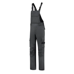MALFINI Bib & Brace Twill Cordura Work trousers with lacis unisex Size: 52, Color: dark gray