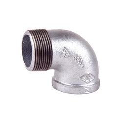 Opal Cast iron elbow with 5/4 "male and female thread, galvanized, code: 0809207