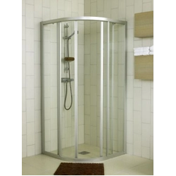 Shower wall IFO SOLID SVR NK 99 aluminum profile, white patterned glass