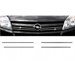 OPEL ASTRA H MK V CHROME GRILL slats dummy Tuning