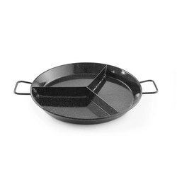 Paella pan, divided into three parts, diam. 420 mm