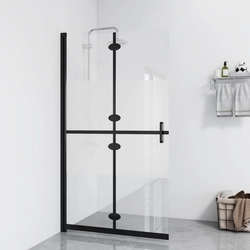 Folding shower screen, semi-frosted ESG glass, 110x190 cm