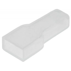 Sleeve cover single pole 4.8 mm PE white, 100 pcs in a package