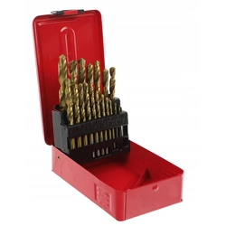 METAL DRILLS 1-10MM TITANIUM METAL BOX 19SZT