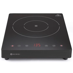 Portable induction cooker with touch panel 1 Black Line heating zone diam. 22 cm 2000 W - Hendi 239391