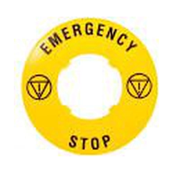 Lovato Electric Descriptive sign fi 60mm EMERGENCY/STOP (LPXAU115)