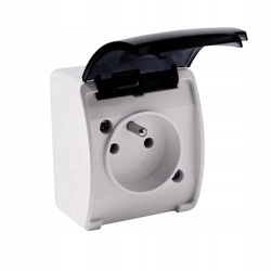 HERMETIC SINGLE SURFACE SOCKET OUTLET WITH UZ IP44 161-51